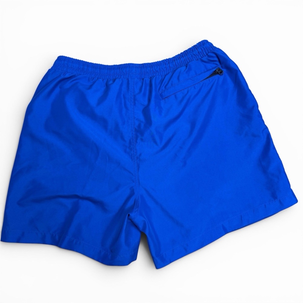 Chaps Ralph Lauren Mens Vtg Blue Shorts Swim Trunks Large Drawstring Pockets - Picture 6 of 7